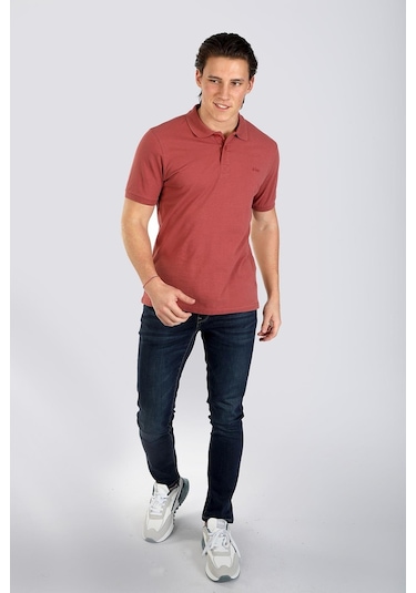 Lee Cooper Twıns 1 Erkek Pike Polo Yaka T-Shırt Gül Kurusu-17949-Gül Kurusu Gülkurusu