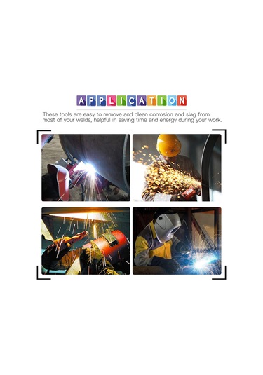 Xurunkeji Adet Kaynak Cürufu Temizleme Aleti: Bobin Yaylı Saplı Kaynak Kırıcı Çekici Ve Tel Fırça İle Bir Çift Kaynak Eldiveni