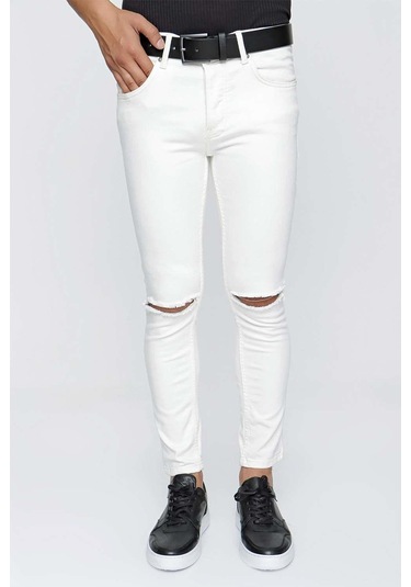 099 Beyaz Jean Pantolon Beyaz