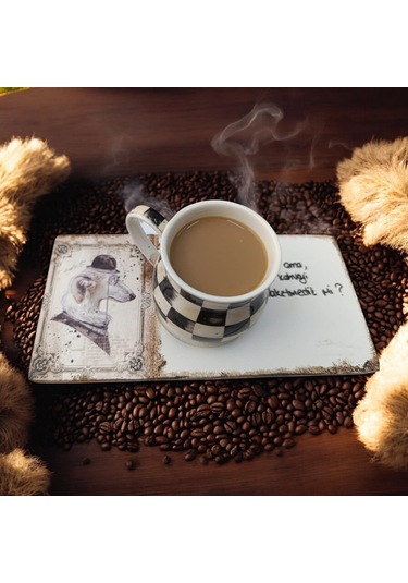 Patili Dostlarımız Kahve & Çay Sunumluğu - Ahşap Sunumluk Diğer