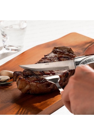 Nehir Yağız Steak Biftek Et Bıçağ 6 Adet