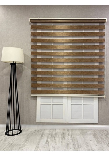 Donatti Bambu Zebra Stor Güneşlik Perde Kahverengi Kahverengi