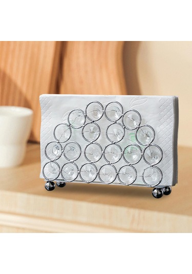 Suntek Peçete Dispenseri Benzersiz Ayaklı Mendil Tutucusu Gümüş