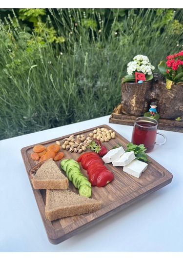 Doğal Ahşap Sunumluk Standı , Ahşap Kek Standı , Ahşap Meyve Tabağı , Ayaklı Doğal Ahşap Ceviz