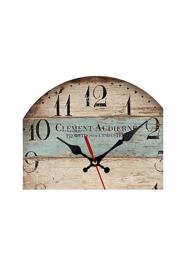 Homyl Ahşap Duvar Saati 12 Inç Dekoratif Kuvars Saatler Yatak A A