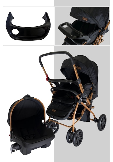 Bebegold Pusetli Bebek Arabasi Travel Çift Yön Tam Yatış Pozisyo