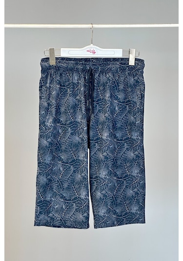 Desenli Erkek Şort Kapri Mayo Rks-07 Remsa Mayo Lacivert