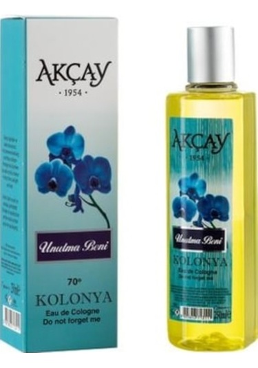 Akçay 70 Derece Unutma Beni Kolonyası Cam Şişe 250 ML (Kutulu)