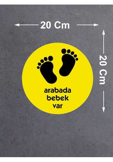 Arabada Bebek Var Sticker - Araba Oto Motosiklet Karavan Sticker - 00001 20x20 Cm