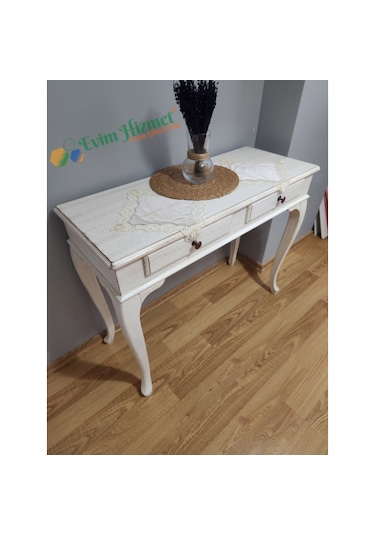 Evim Hizmet 120 Cm Beyaz Eskitme Dresuar Beyaz