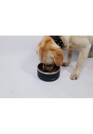 10530699 M-pets Eskımo Çift Cidarlı Mama Kabı 2l Black