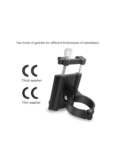 Motosiklet Gidon Alüminyum Alaşımlı Telefon Braketi 001