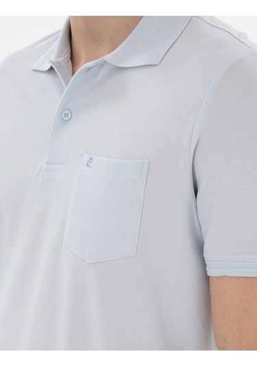 Pierre Cardin Erkek Buz Mavisi Tişört Basic 50306552-vr095 Buz Mavisi