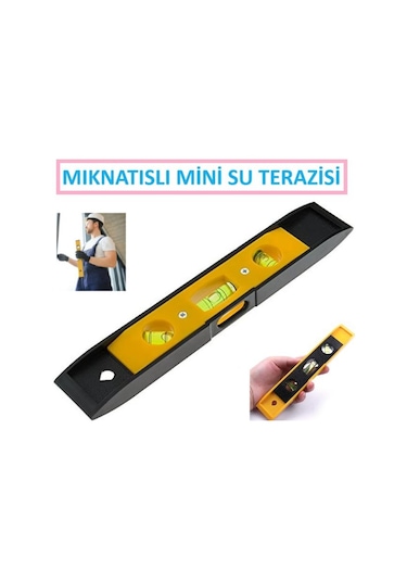 Su Terazisi Mini Eğim Ölçen Terazi Mıknatıslı Çok Amaçlı 22cm Yüzey Ölçümü