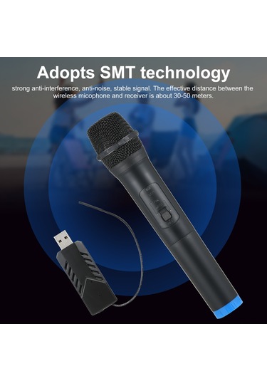 Yunboo Kablosuz El Mikrofonu - Usb Alıcılı, 50m Menzilli, Profesyonel Ses Kalitesi