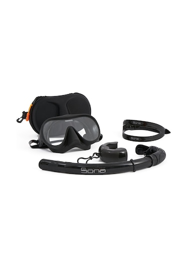Sona Sona M1 Maske +Roll-Up Snorkel+Yedek Kayış+Deluxe Çanta Siyah