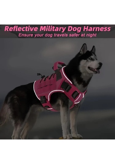 Honeybeeshop "yeşil Xl Taktik Köy Tasması Dayanıklı Polyester Ayarlanabilir Reflektif Askeri Yelek Büyük Köpekler İçin Labrador Husky Alman Kurdu" Altın