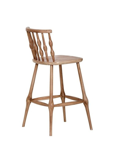 Natura Retro Ahşap Bar Sandalyesi Natural
