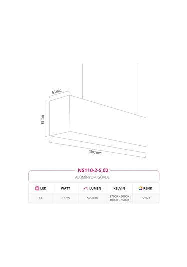 Nevo 150 Cm Linear Sarkıt Ns110-2-S,02