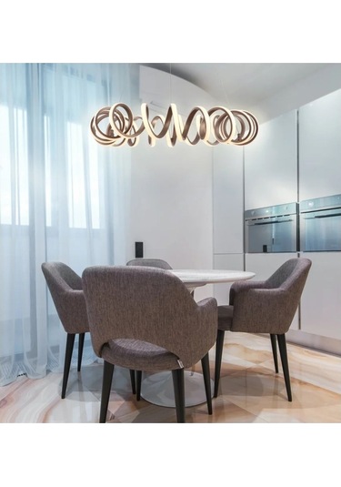 Marmaris / 3 Renkli / Sarkıt Avize / Klasik / 60 Cm / Antrasit Ka Antrasit