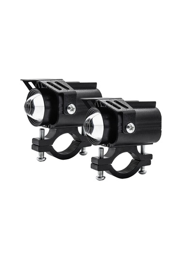 Yaozixa Motorsiklet Spot Lambası Çift Seti 60w 9-80v Zes-3570 Led 4 Işık Modu Beyaz/sarı/karışık/flash 200m Menzil Siyah