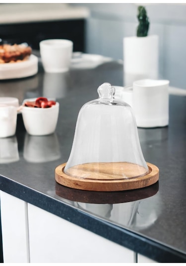 The Mia Madera Kek Saklama Fanusu 20 x 21 x 21 CM