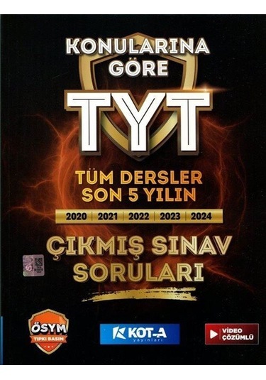 Konularına Göre Tyt Tüm Dersler Son 5 Yılın Çıkmış Sınav Sorul...