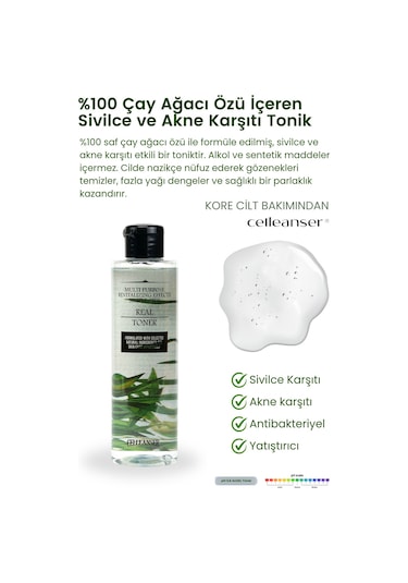 Celleanser Çay Ağacı İçeren Sivilce Karşıtı Tonik 200 ML