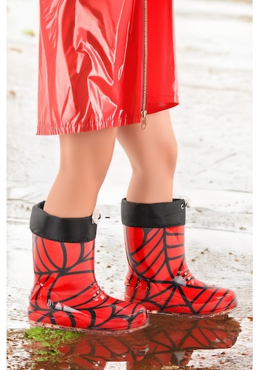 Kiko Kids Savana Su Geçirmez Erkek Çocuk Yağmur Çizmesi Kırmızı