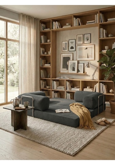 Reflekta Sünger Koltuk Rollpack Kanepe Relax 90x190 Yatak Koltuk Demonte Antrasit