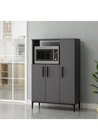 Dekorosso Anova Çok Amaçlı Mikrodalga Fırın Dolabı Antrasit