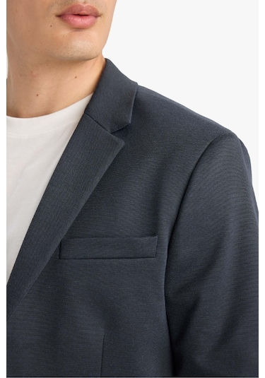 DeFacto Slim Fit Dar Kesim Astarlı Blazer Ceket W9254AZ25SPNV179