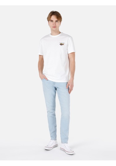Colins 041 Danny Dar Kesim Düşük Bel Düz Paça Mavi Erkek Pantolon DENİM