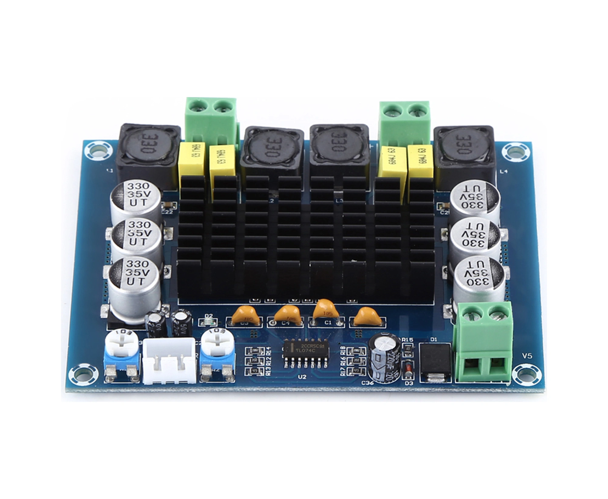 Tenfowee Tpa3116d2 Çift Kanal 2x120w Güçlü Ses Amfi Kartı, Kısa Devre/üst Sıcaklık Koruma, Siyah Isı Emici, 1.6mm Pcb