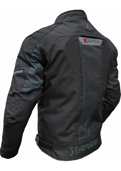Xspeed War Erkek Dört Mevsim Motosiklet Mont Siyah Gri