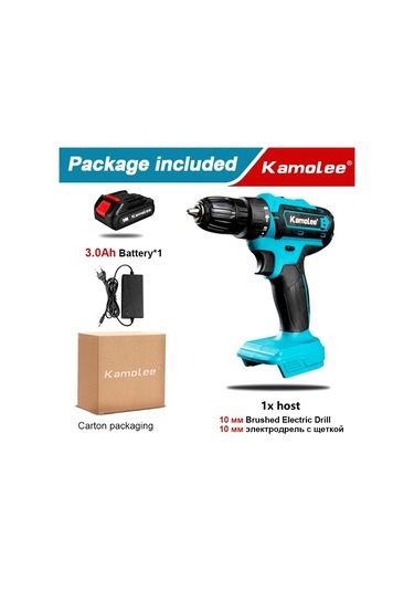 Tcherchı Kamolee DDF485 18 V Akülü Elektrikli Darbeli Matkap Tornavida Seti 10 x 13 MM