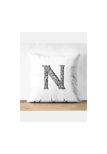 N Harfi Kırlent Kılıfı - N Harfli Yastık Kılıfı Renkli