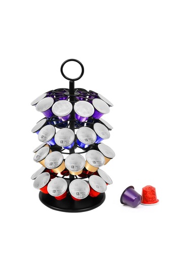 Kahve Kapsülü Tutucu, Kahve Kapsülü Atlıkarınca Saklama Antrasit