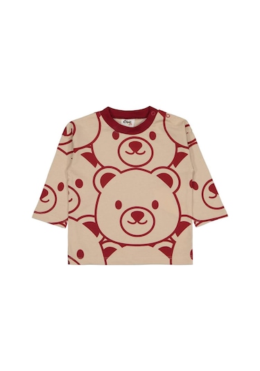 Civil Baby Ayıcıklar Baskılı 6-18 Ay Sweatshirt Bordo