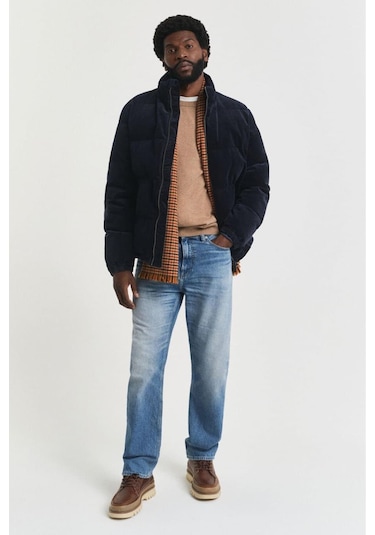 Gant Erkek Regular Fit Bisiklet Yaka Kazak - Bej-10614 Dk Sand Melange