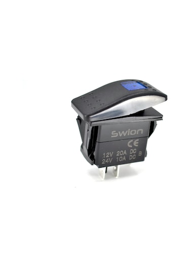 Marine Karavan Anahtar 12v 24v Mavi Işıklı Carling Switch 1-0