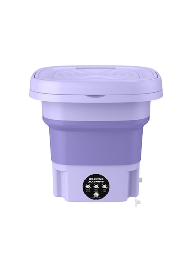 Hallow Portatif Çamaşır Makinesi Mor 8 L