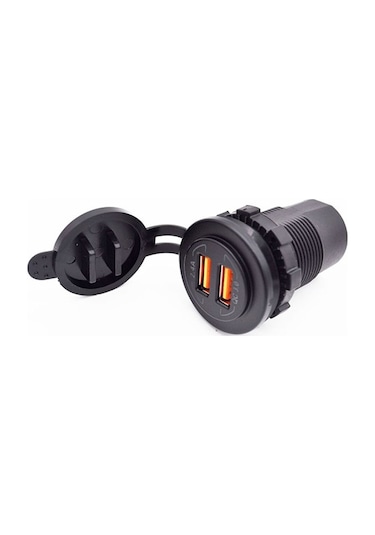 Usb Soketi Ikili 2.4A+Qc3.0 12-24V