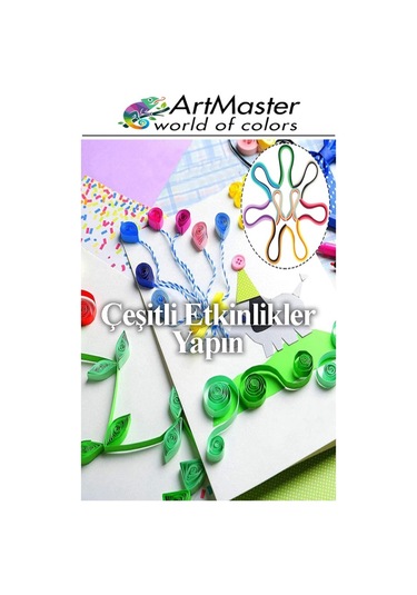Quilling Seti İnce 5 Mm 1 Paket Karışık Renkli Quling Kağıt Katlama Kıvırma Sanatı Telkari Kuiling