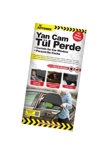 Geçme Yan Cam File Perde Universal 1 Adet