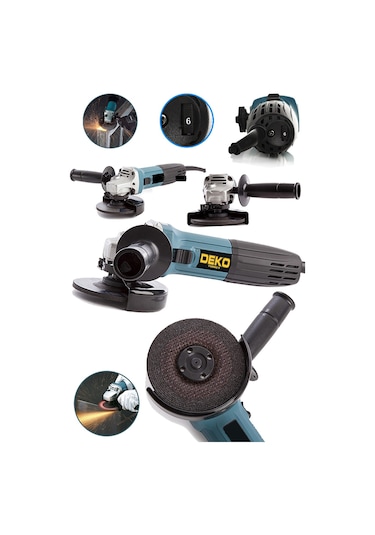 Deko Turkey DKT1370-M 2400 W 125 MM Devir Ayarlı Taşlama Makinesi + 5 Adet Taş