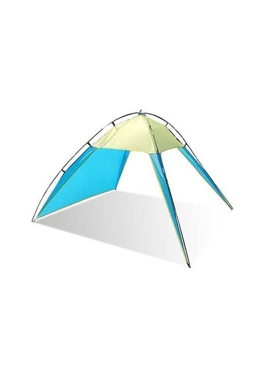 Bloomnest 3 Yanı Açık Kamp Çadırı - Plaj, Park, Balıkçılık İçin Mükemmel Havalandırma, Mavi-sarı Mavi - Sarı, Yüksek Kaliteli Mavi - Sarı