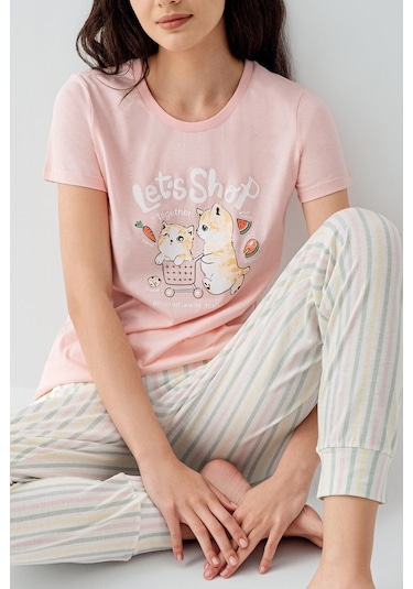 Arnetta Kadın Pembe Pijama Takım Ar3571-s-v1 Pembe
