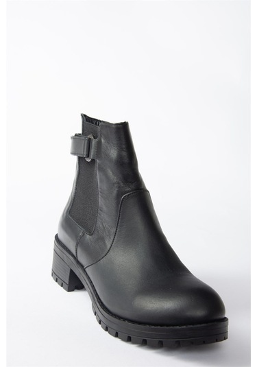 Fox Shoes Siyah Hakiki Deri Kadın Bot N555053803 Siyah