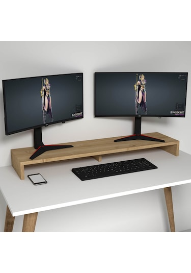 Emkawood Carry90 Monitör Yükseltici Saunbar Standı
